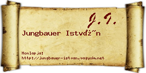 Jungbauer István névjegykártya